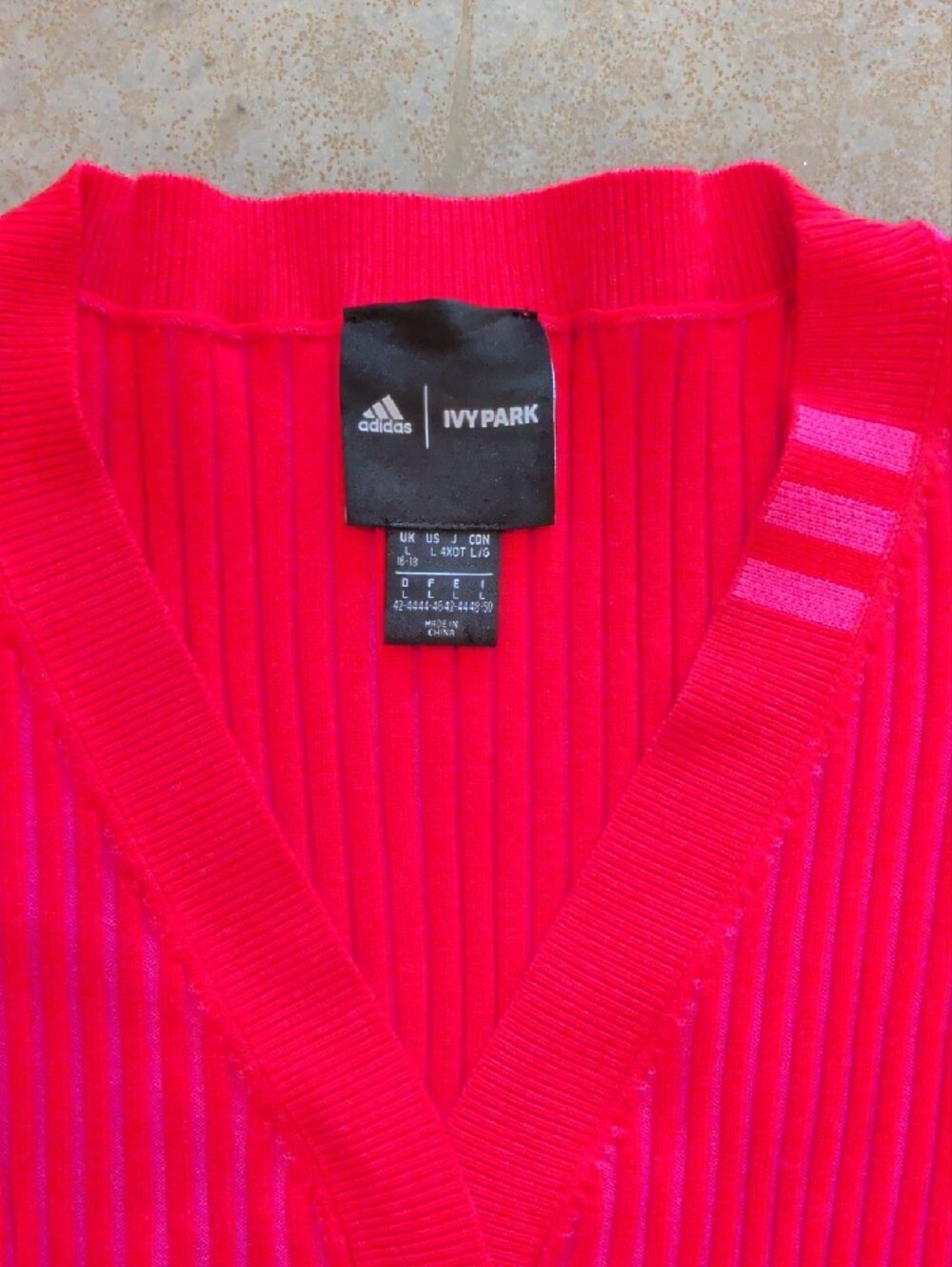 Adidas Ivy Park Pink And Red Ribbed Romper - Picture 3 of 11